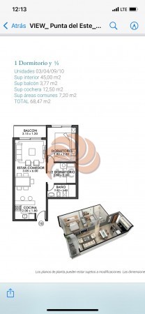 APARTAMENTO UN DORMITORIO Y MEDIO. A ESTRENAR.